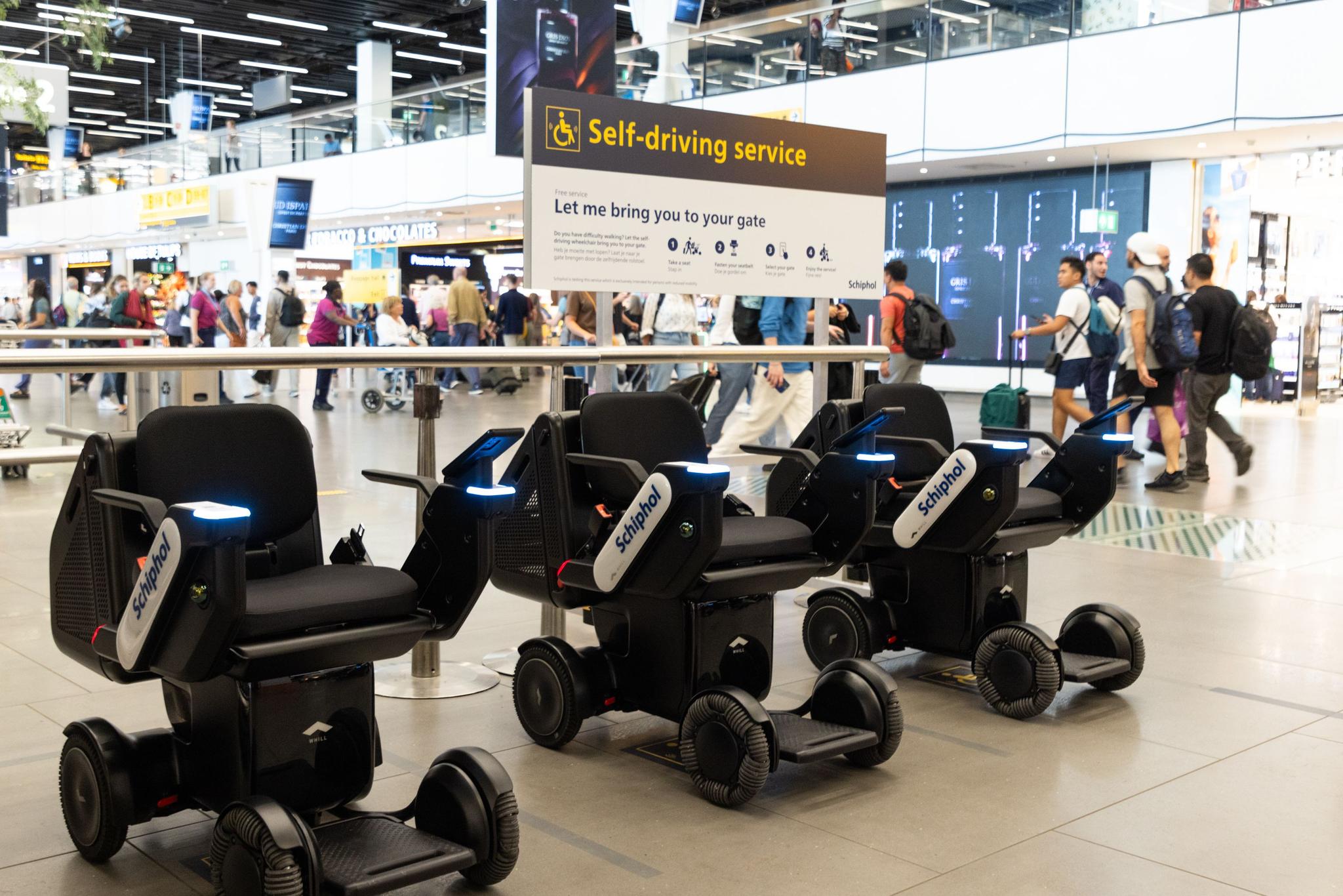 Self-Driving Wheelchairs WHILL Bring Travelers to Their Gate at Schiphol Airport