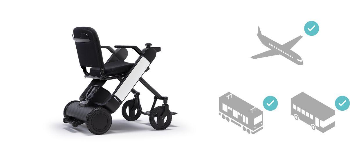 WHILL Model F being used on public transportation