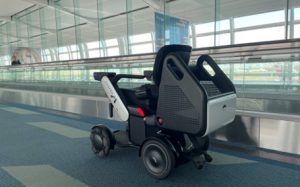 WHILL autonomous powerchair in the Tokyo International Airport