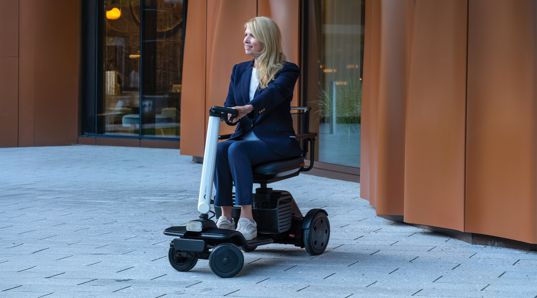 Women on mobility scooter